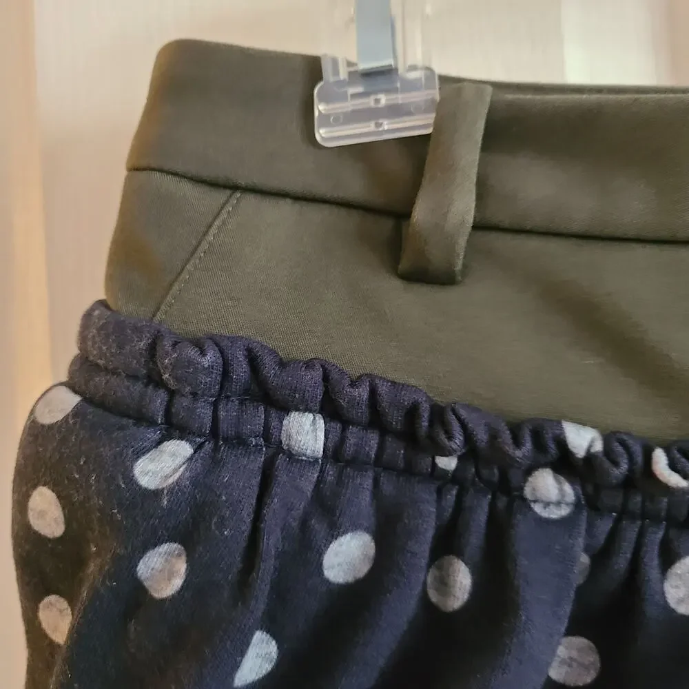 THAKOON ADDITION Mixed Fabric‎ Polka Dot Shorts Women's XS